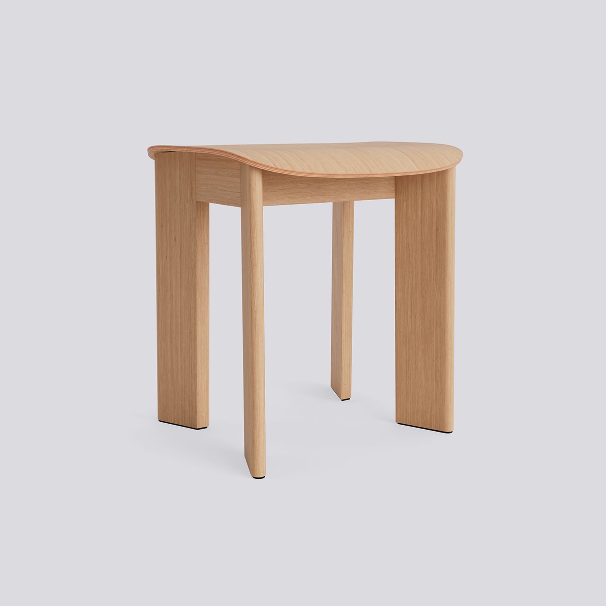 Chisel 10 Stool Standard glider-Lacquered oak-None-None