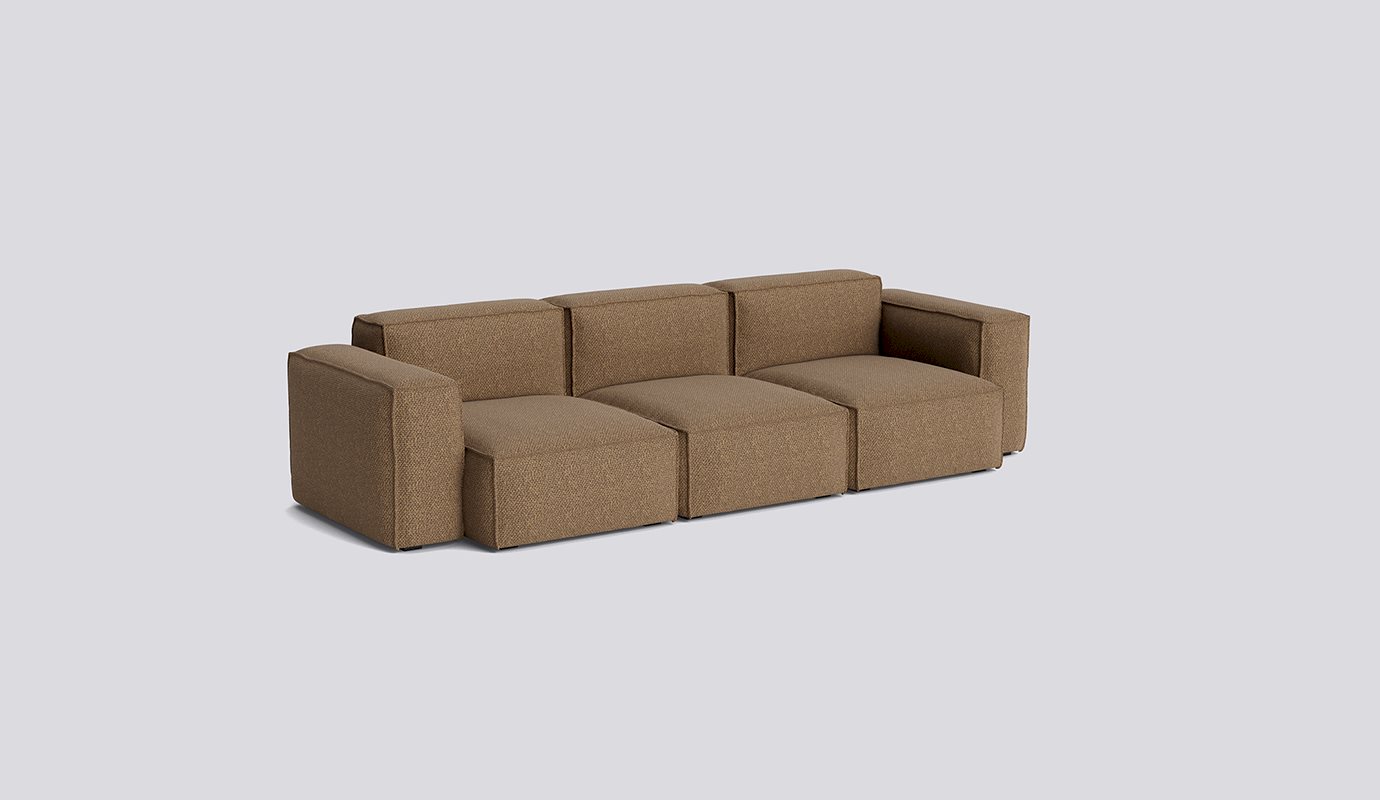 Mags Soft 3 Seater with Removable cover Low armrest Combination 1-Full upholstery-Tartaglia-Blue tan 1004