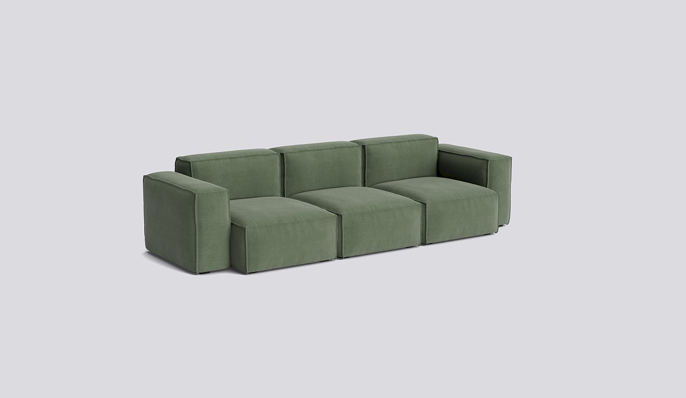 Mags Soft 3 Seater with Removable cover Low armrest Combination 1-Full upholstery-Linara-100