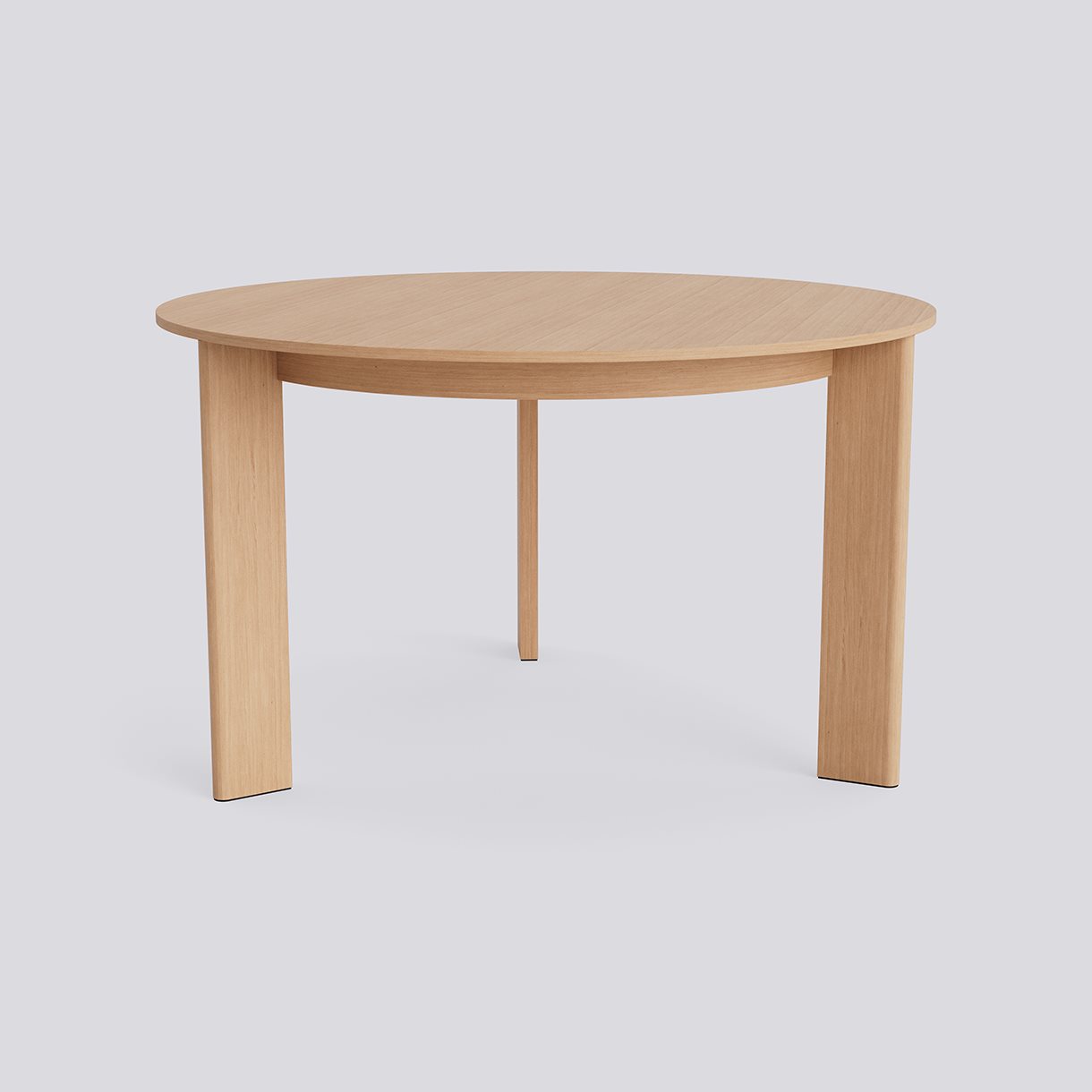 Chisel 20 Table Round 3 legs Lacquered oak Adjustable gliders-Ø127 x H74-Lacquered oak veneer tabletop Lacquered edge