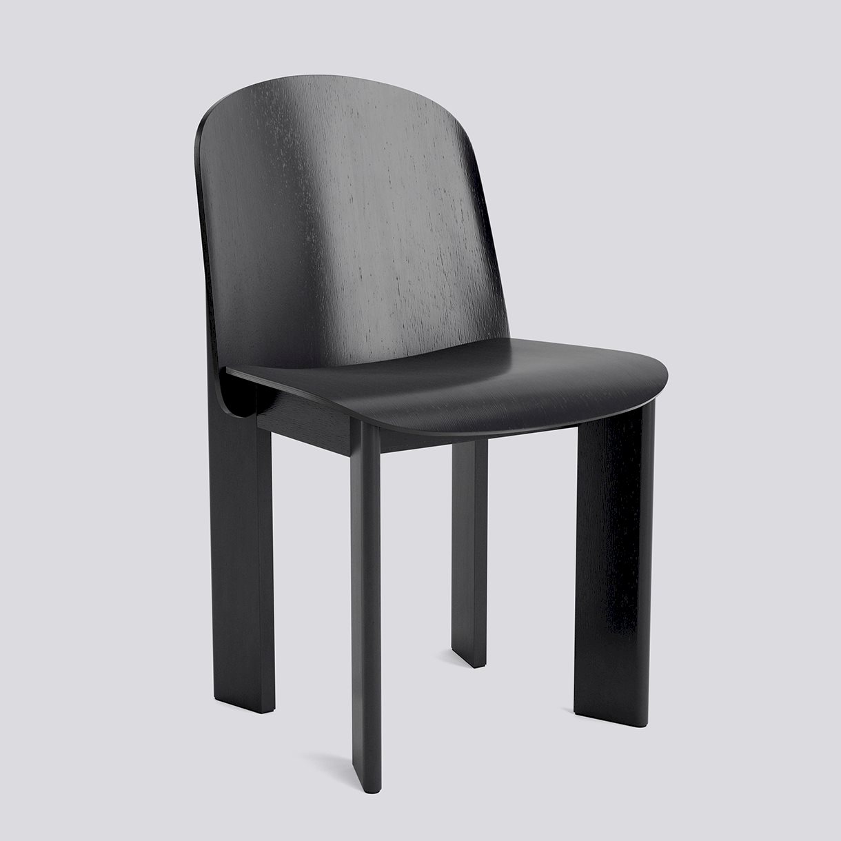 Chisel 65 Chair Standard glider-Black lacquered oak-None-None