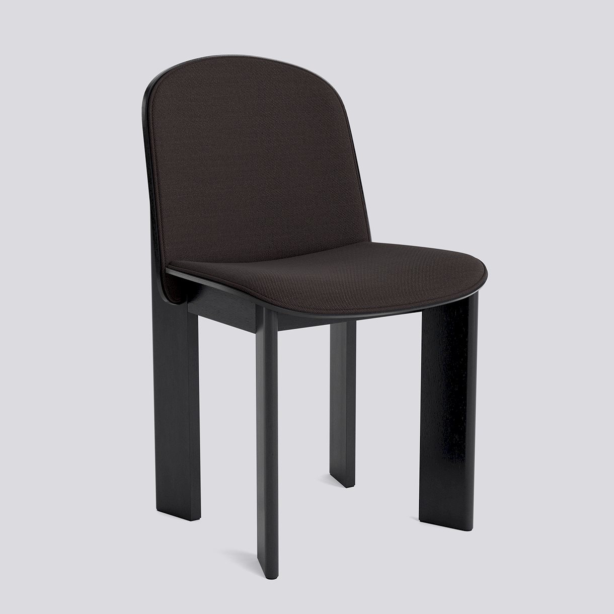 Chisel 65 Chair Standard glider-Black lacquered oak Front upholstery-Steelcut Trio-383