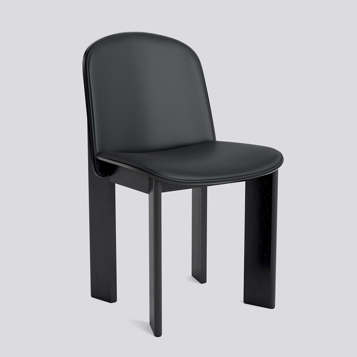 Chisel 65 Chair Standard glider-Black lacquered oak Front upholstery-Grano-Black