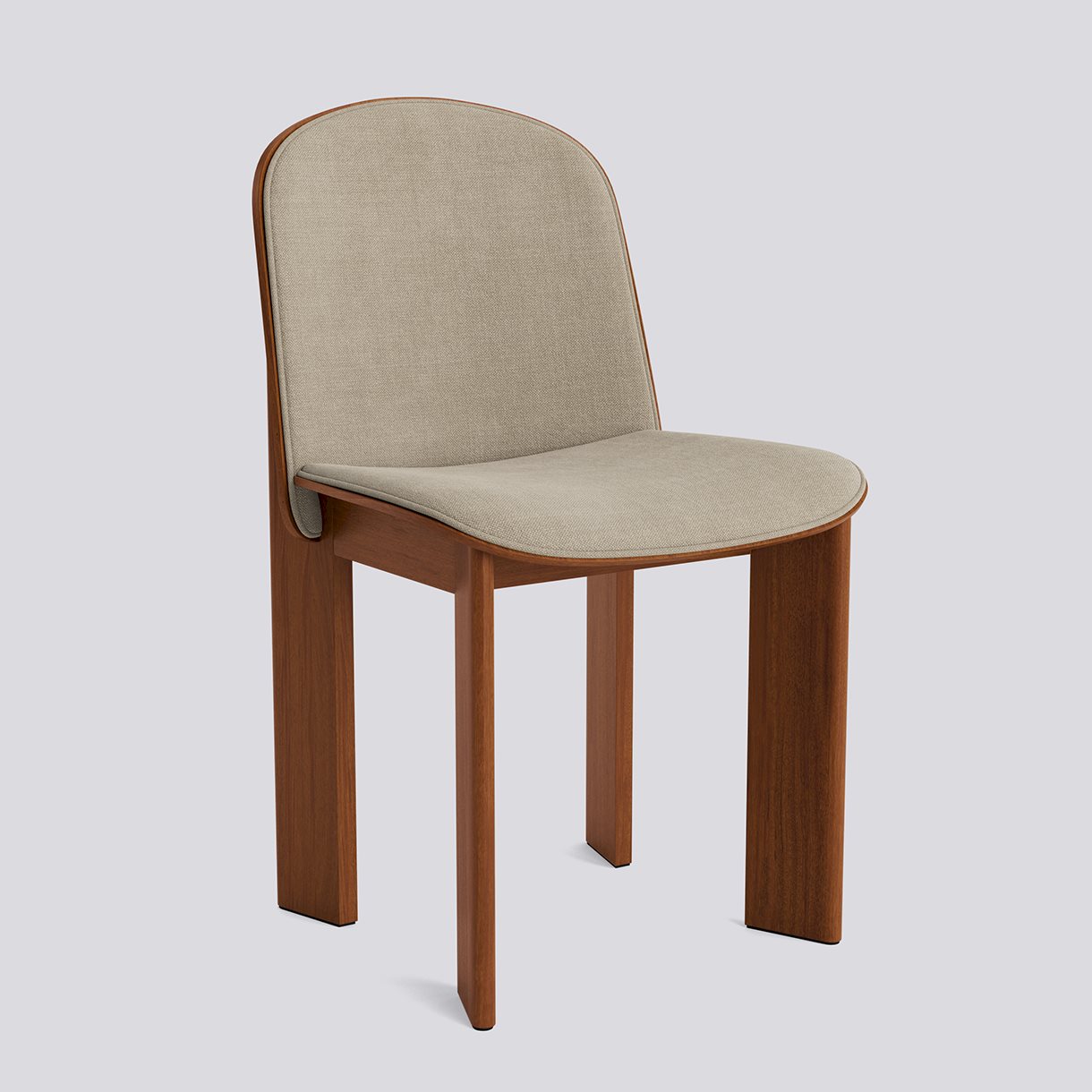 Chisel 65 Chair Standard glider-Lacquered walnut Front upholstery-Linara-216
