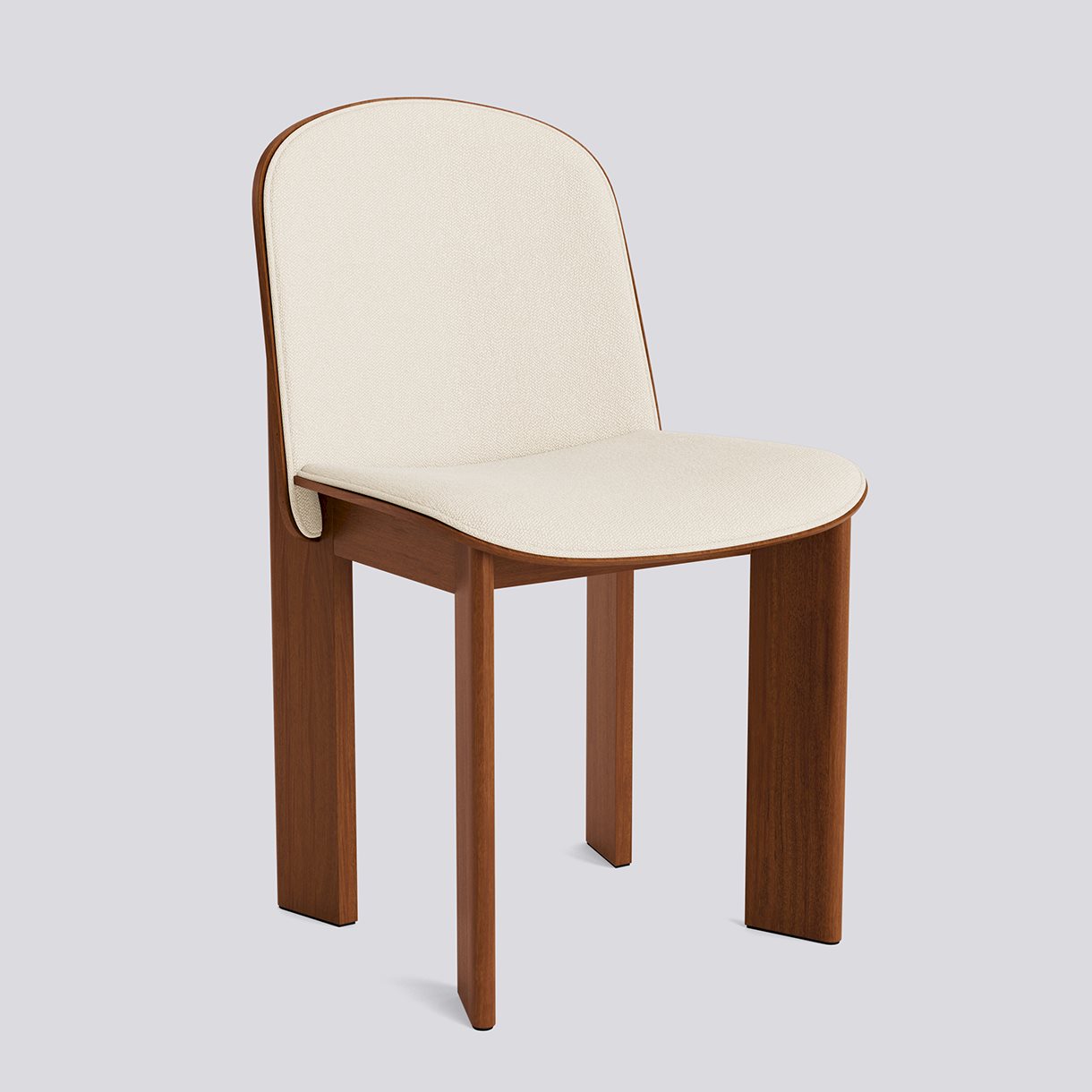 Chisel 65 Chair Standard glider-Lacquered walnut Front upholstery-Turf-Cream