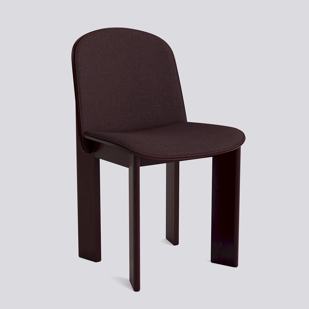Chisel 65 Chair Standard glider-Dark bordeaux lacquered beech Front upholstery-Remix-373
