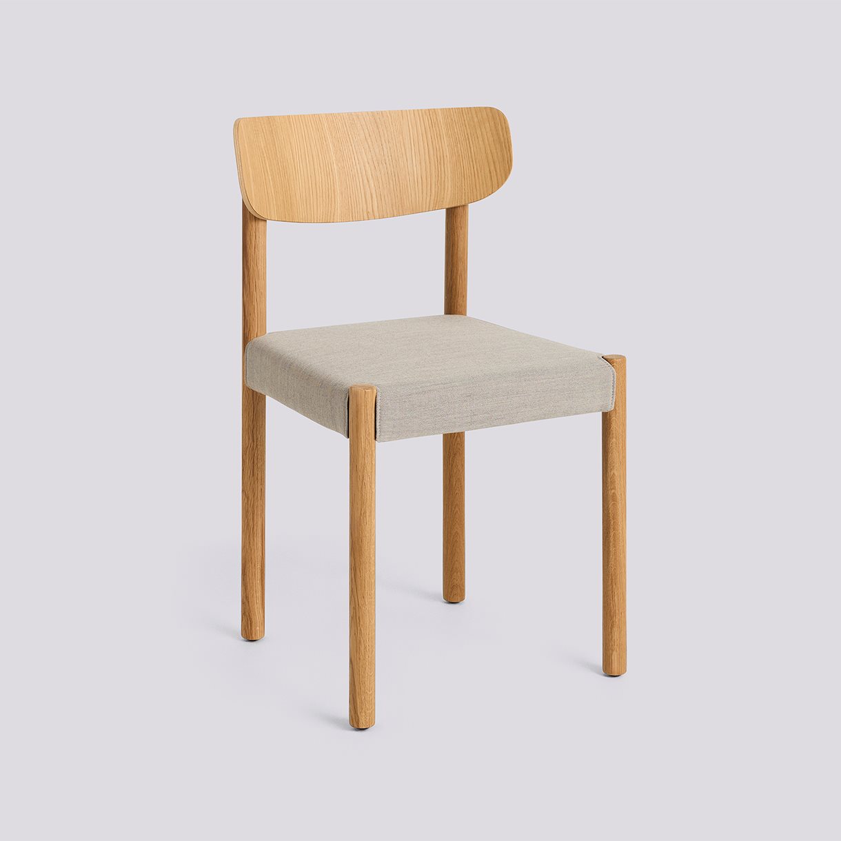 Pack Chair 11 Oiled solid oak 4 leg base Standard glider-Oak veneer back Seat upholstery-Remix-126