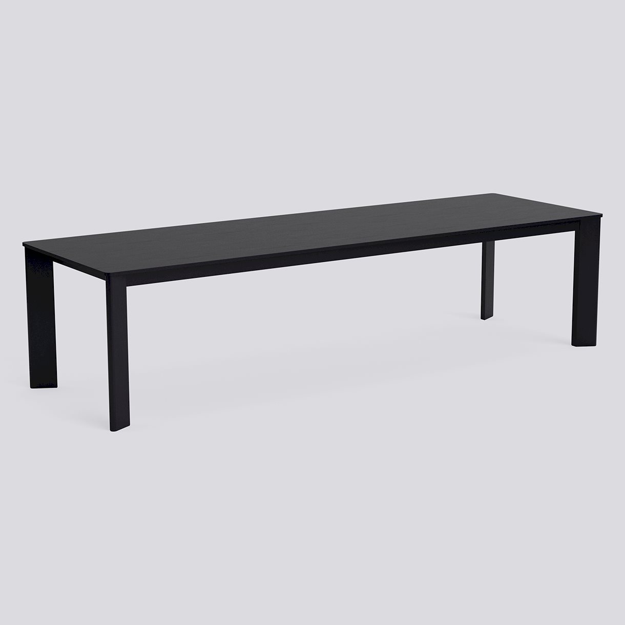 Chisel 30 Table Rectangular Black lacquered oak Adjustable gliders-L300 x W95 x H74-Black lacquered oak veneer tabletop Black lacquered edge
