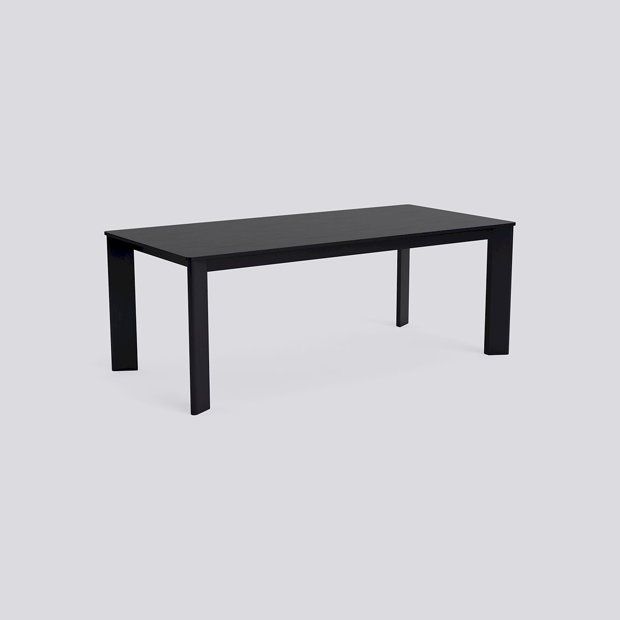 Chisel 30 Table Rectangular Black lacquered oak Adjustable gliders-L200 x W95 x H74-Black lacquered oak veneer tabletop Black lacquered edge