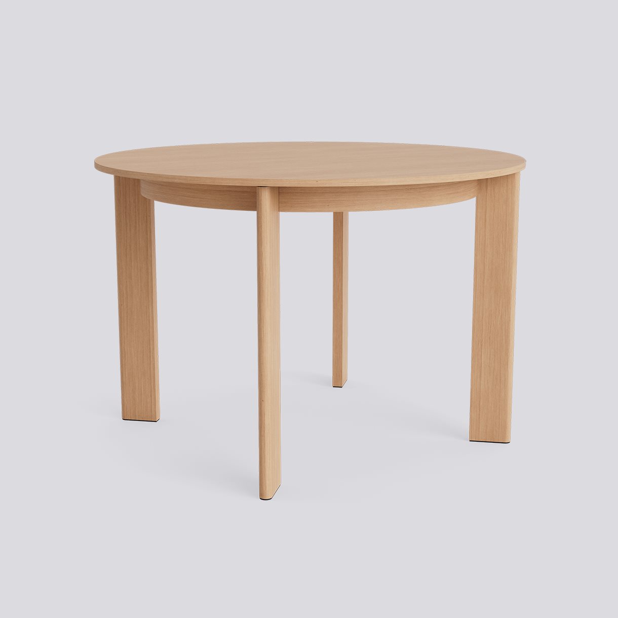  Chisel 25 Table Round 4 legs Lacquered oak Adjustable gliders-Ø110 x H74-Lacquered oak veneer tabletop Lacquered edge