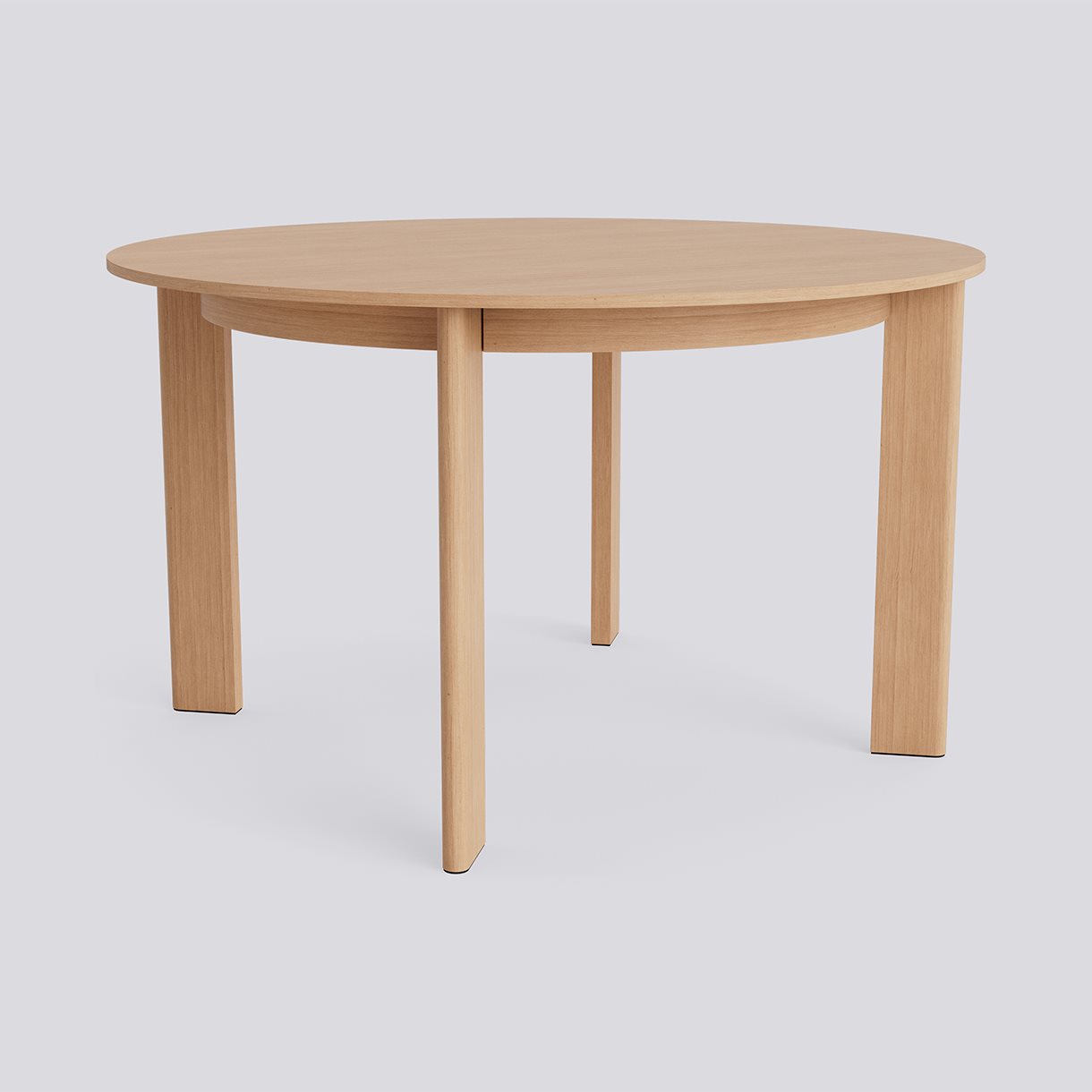 Chisel 25 Table Round 4 legs Lacquered oak Adjustable gliders-Ø127 x H74-Lacquered oak veneer tabletop Lacquered edge