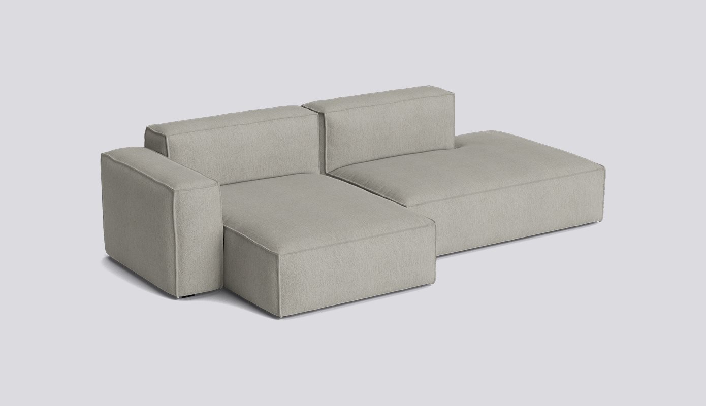 Mags Soft 2,5 Seater with Removable cover Low armrest Combination 3 Left-Full upholstery-Turf-Light grey