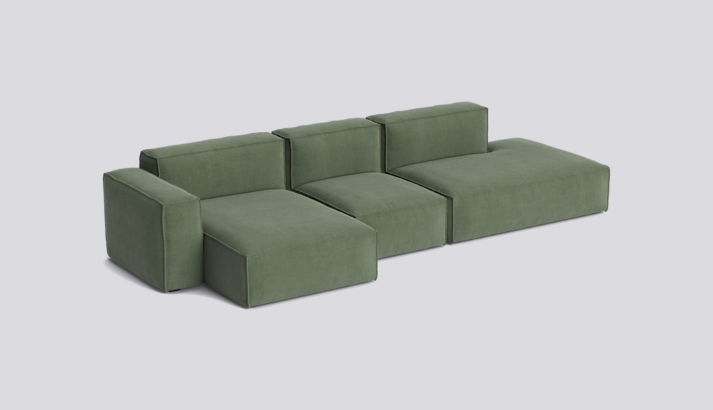 Mags Soft 3 Seater with Removable cover Low armrest Combination 4 Left-Full upholstery-Linara-100