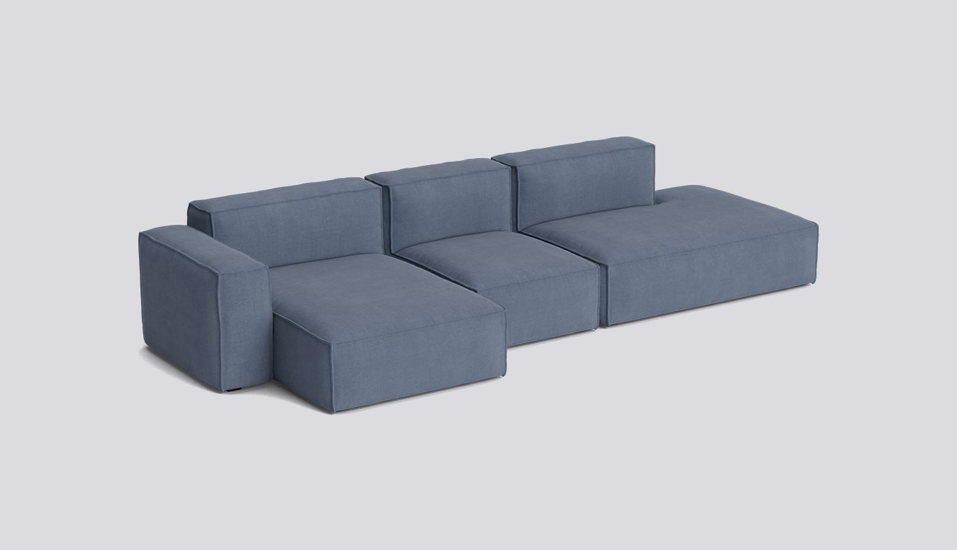 Mags Soft 3 Seater with Removable cover Low armrest Combination 4 Left-Full upholstery-Linara-198