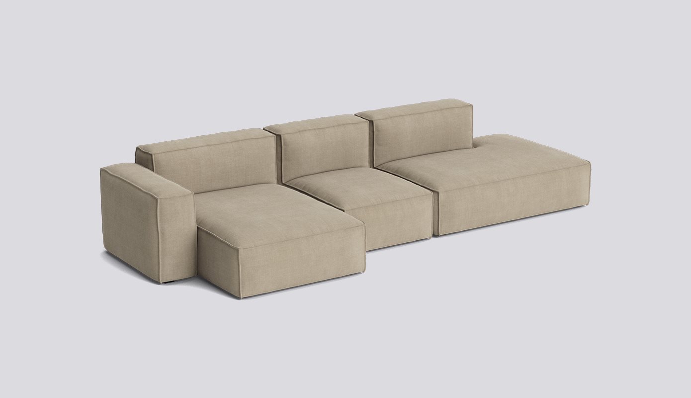 Mags Soft 3 Seater with Removable cover Low armrest Combination 4 Left-Full upholstery-Linara-216