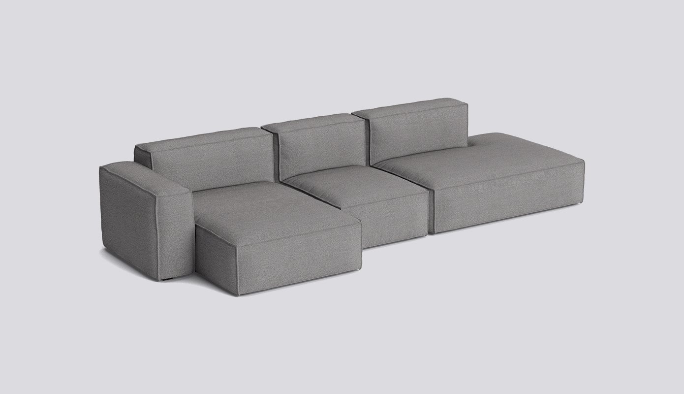 Mags Soft 3 Seater with Removable cover Low armrest Combination 4 Left-Full upholstery-Hallingdal-166
