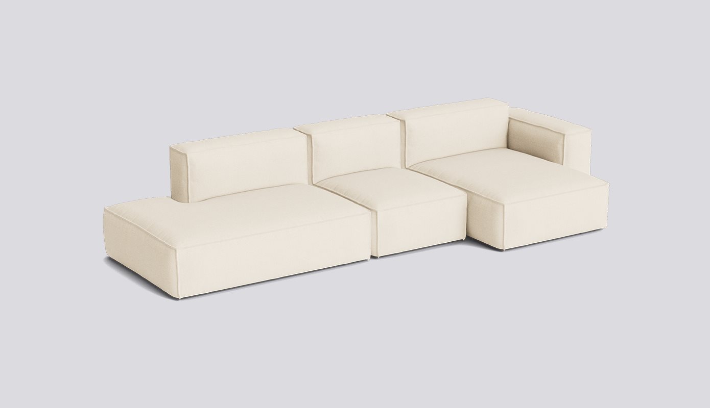  Mags Soft 3 Seater with Removable cover Low armrest Combination 4 Right-Full upholstery-Turf-Cream